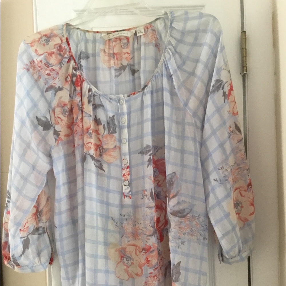 Multi color floral LC Lauren Conrad blouse